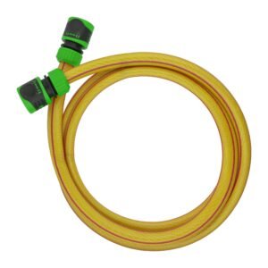 Premium Garden Hose Yellow with Green Lock Connectors Home & Garden Free Shipping