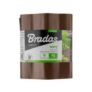 Wavy Plastic Garden Lawn Edging, H=15CM, L=9M, Brown Home & Garden Free Shipping