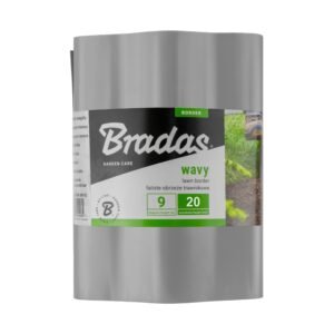 Wavy Plastic Garden Lawn Edging, H=20CM, L=9M, Light Gray Home & Garden Free Shipping