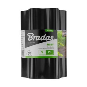 Wavy Plastic Garden Lawn Edging, H=20CM, L=9M, Black Home & Garden Free Shipping