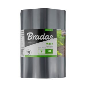 Wavy Plastic Garden Lawn Edging, H=20CM, L=9M, Gray Home & Garden Free Shipping