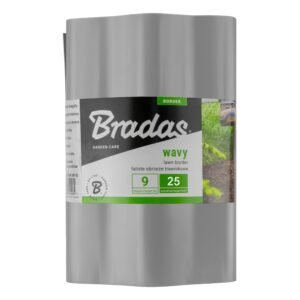 Wavy Plastic Garden Lawn Edging, H=25CM, L=9M, Light Gray Home & Garden Free Shipping