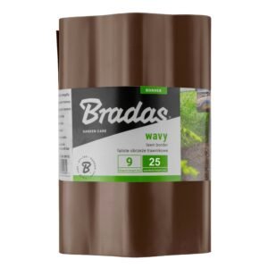 Wavy Plastic Garden Lawn Edging, H=25CM, L=9M, Brown Home & Garden Free Shipping
