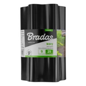 Wavy Plastic Garden Lawn Edging, H=25CM, L=9M, Black Home & Garden Free Shipping