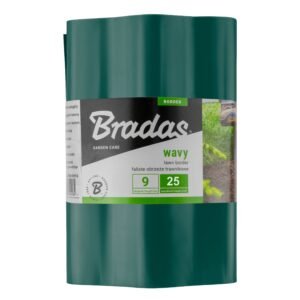 Wavy Plastic Garden Lawn Edging, H=25CM, L=9M, Green Home & Garden Free Shipping