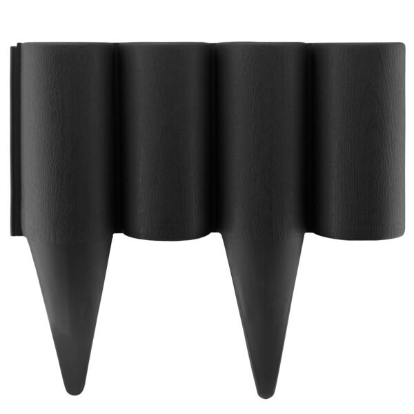 Lawn Edging, Plastic Palisade Wood Effect, 2.5m Box, Black Home & Garden Free Shipping 5