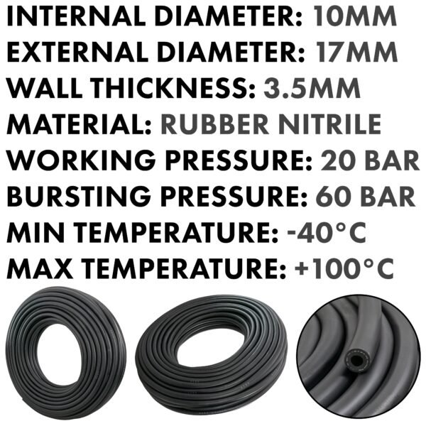 Rubber 10mm Braided Fuel, Oil Hose SAE J30 R6 Home & Garden Free Shipping 5