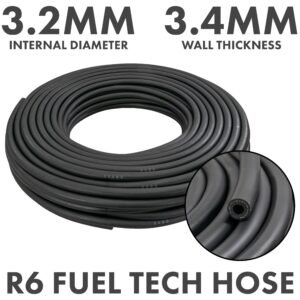 Rubber 3.2mm Braided Fuel, Oil Hose SAE J30 R6 Home & Garden Free Shipping
