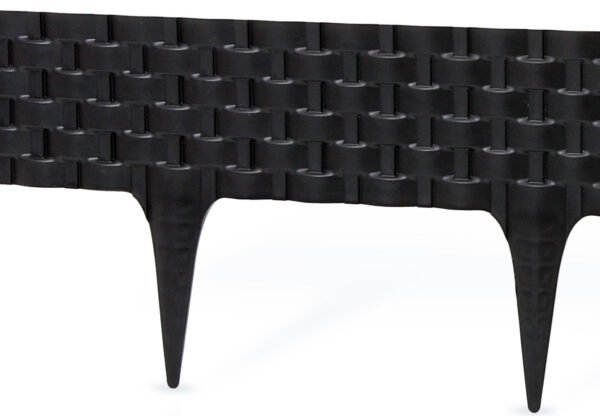 Lawn Edging, Plastic Palisade Rattan Effect, 2.4m, Black Home & Garden Free Shipping 5