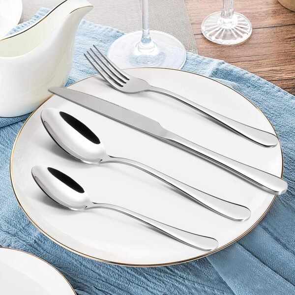 Stainless steel cutlery set 24pcs for family dining at home – home diy accessory uk home accessories free shipping 9