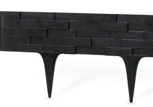 Lawn Edging, Plastic Palisade Slate Effect, 2.38m, Black Home & Garden Free Shipping