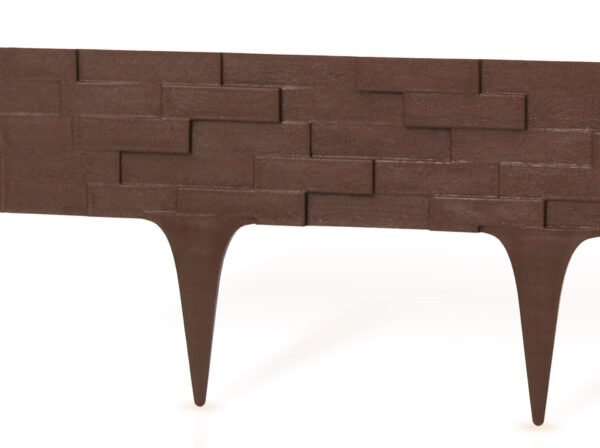 Lawn Edging, Plastic Palisade Slate Effect, 2.38m, Brown Home & Garden Free Shipping 5