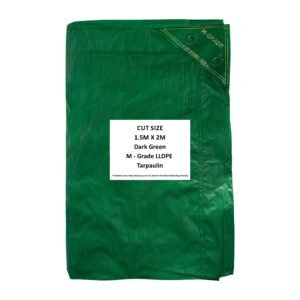 M-Grade LLDPE Green Tarpaulin 1.5m x 2m Home & Garden Free Shipping