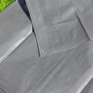 Grey L-Grade Tarpaulin with 10 Metres of 8mm Bungee Rope Home & Garden Free Shipping