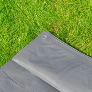 Grey L-Grade Tarpaulin with Bungee Balls (Black) Home & Garden Free Shipping