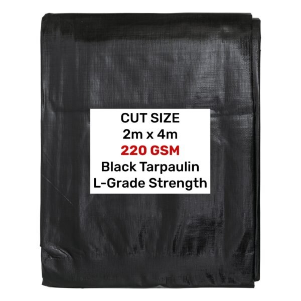 Black/Silver L-Grade Tarpaulin 2m x 4m Home & Garden Free Shipping 5