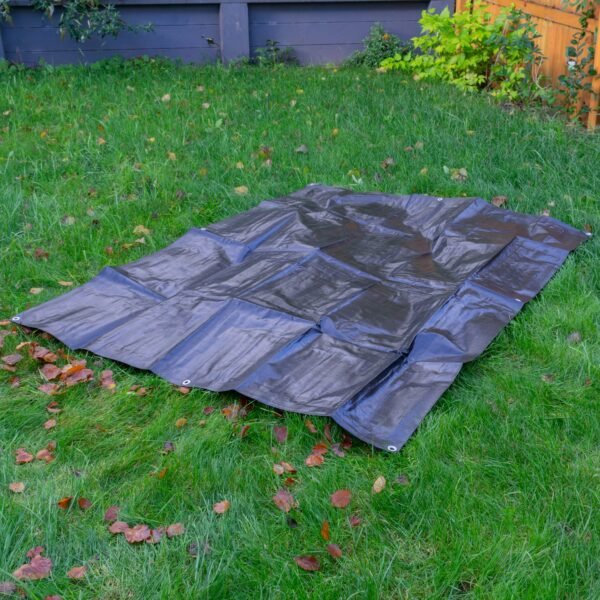 Black/Silver L-Grade Tarpaulin with 10 Metres of 6mm Bungee Home & Garden Free Shipping 5