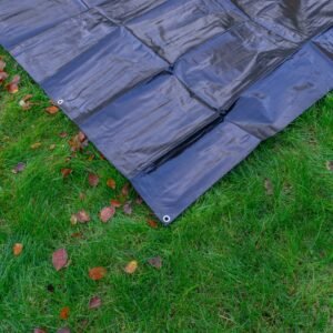 Black/Silver L-Grade Tarpaulin with 10 x 6″ Bungee Balls Home & Garden Free Shipping