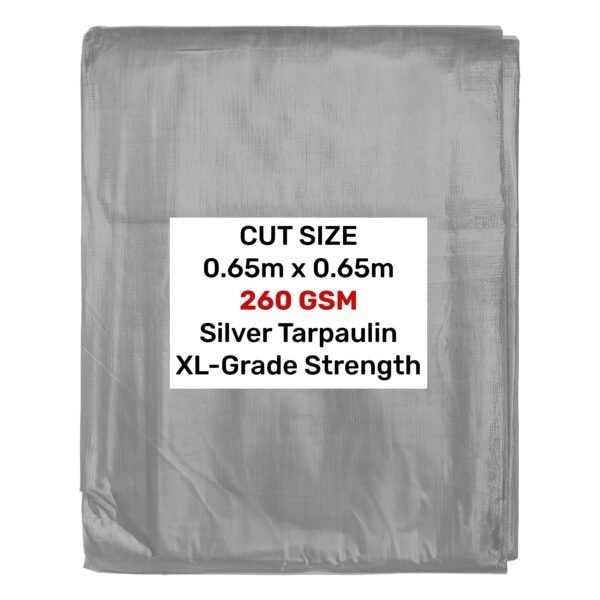 Silver XL-Grade Tarpaulin 0.65m x 0.65m Home & Garden Free Shipping 5