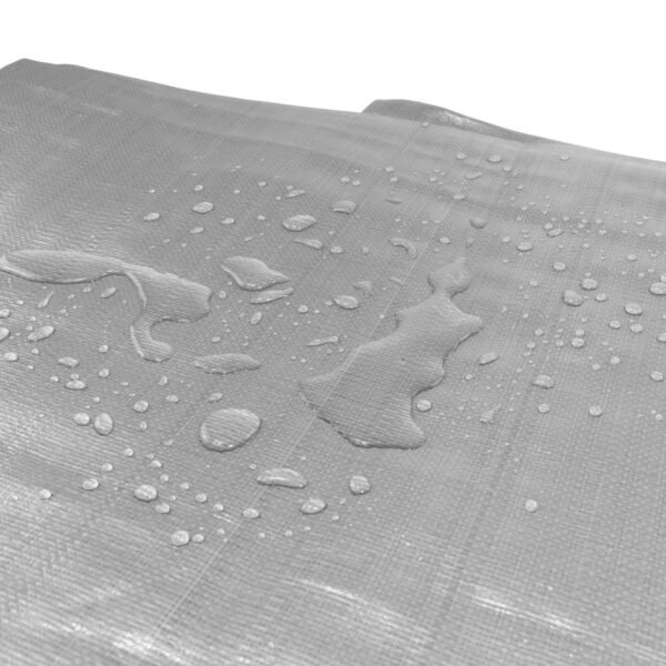Silver XL-Grade Tarpaulin with 10 Metres of 8mm Bungee Rope Home & Garden Free Shipping 5