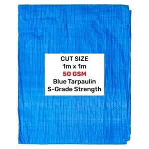 Blue S-Grade Tarpaulin 1m x 1m Home & Garden Free Shipping