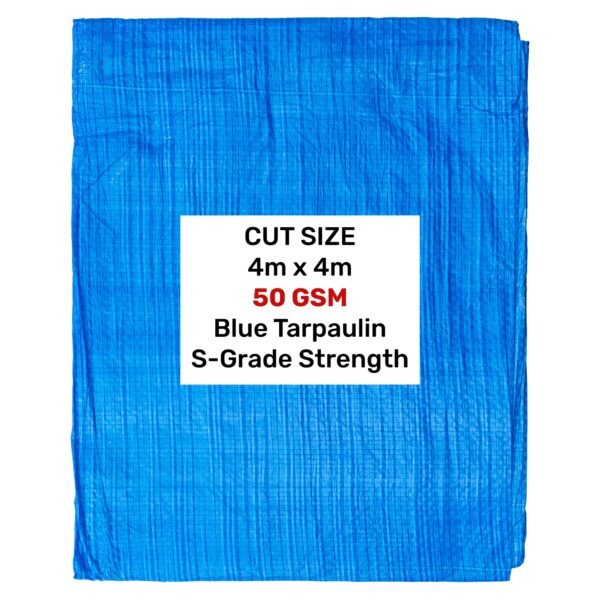 Blue S-Grade Tarpaulin 4m x 4m Home & Garden Free Shipping 5