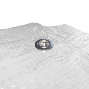 White M-Grade Tarpaulin with 10 x Bungee Balls (Black) Home & Garden Free Shipping