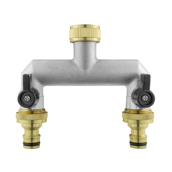 Two Way Tap Splitter Brass 3/4″ BSP with Quick Connect Home & Garden Free Shipping 5