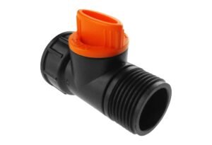 Tap Adapter with Valve 3/4″ BSPM-F Black/Orange Home & Garden Free Shipping