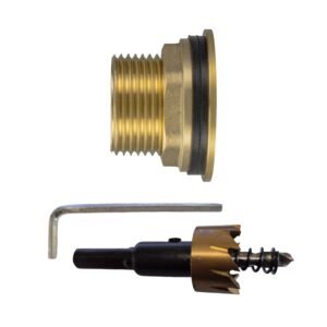 Water Butt Brass 1″ BSP Male – 3/4″ BSP Female and Drill Bit Home & Garden Free Shipping