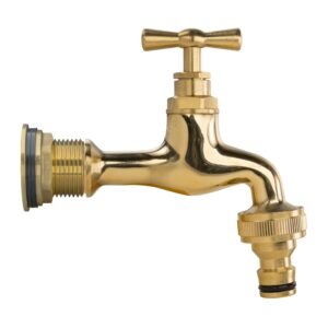 Water Butt Brass Kit 3/4″ with Quick Connect Polished Brass Home & Garden Free Shipping