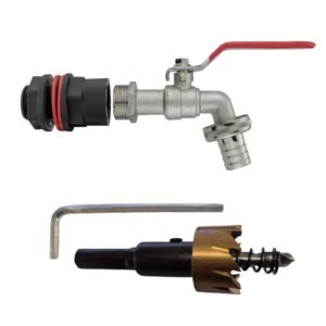 Water Butts Kit 1/2″ With Lever Tap and Drill Bit Home & Garden Free Shipping