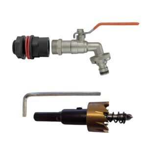 Water Butt Kit 1/2″ with Quick Connect Lever Tap and Drill Home & Garden Free Shipping