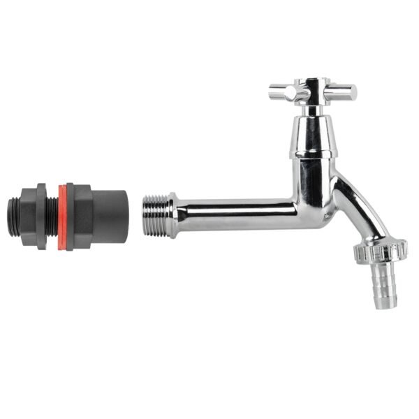 Water Butt Kit 1/2″ with Extended Brass Chrome Tap 1/2″ Barb Home & Garden Free Shipping 5