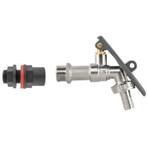 Water Butt Kit 1/2″ with Lever Tap Hose Barb and Lever Lock Home & Garden Free Shipping