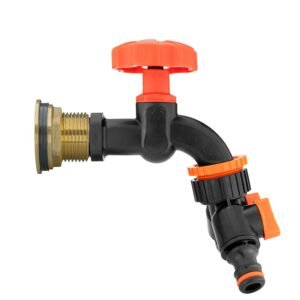 Water Butt Brass Kit 1″ with Black Dial Tap + Two-Way Home & Garden Free Shipping