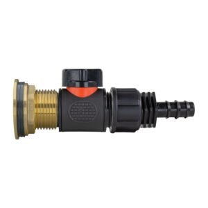 Water Butt Brass Kit 1″ with In-Line Valve + 16mm Barb Home & Garden Free Shipping