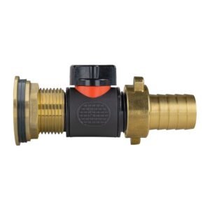 Water Butt Brass Kit 1″ with In-Line Valve + 3/4″ Brass Barb Home & Garden Free Shipping