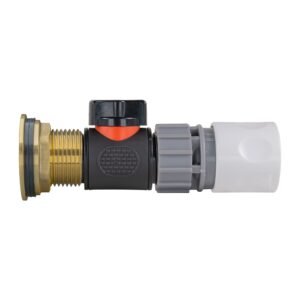 Water Butt Brass Kit 1″ with In-Line Valve + Female Quick Home & Garden Free Shipping