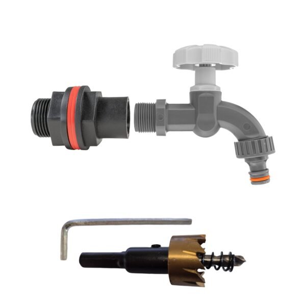 Water Butts Kit 3/4″ PP WL Tap and Drill Bit Home & Garden Free Shipping 5