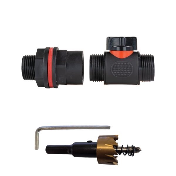 Water Butt Kit 3/4″ with 3/4″ BSP In-Line Valve and Drill Home & Garden Free Shipping 5