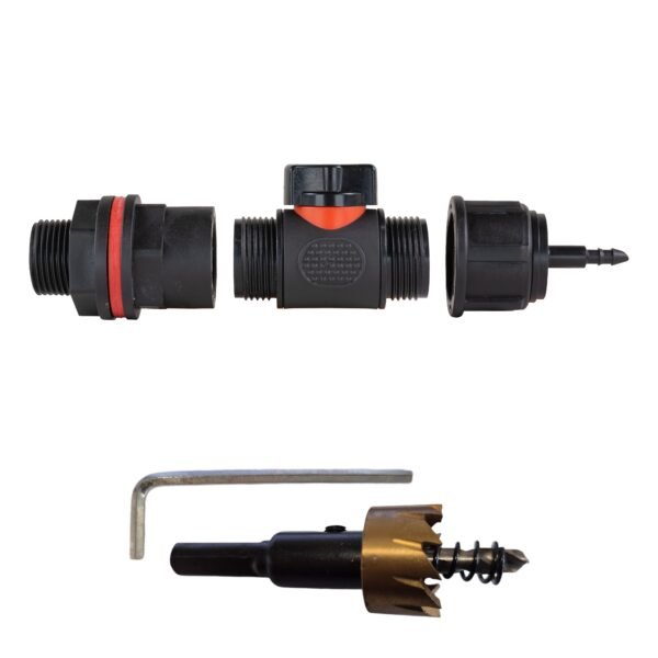 Water Butt Kit 3/4″ with In-Line Valve + 4mm Micro Barb and Home & Garden Free Shipping 5