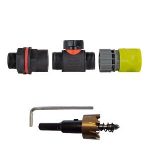 Water Butt Kit 3/4″ with In-Line Valve + Female Quick Home & Garden Free Shipping
