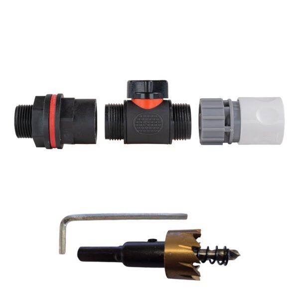 Water Butt Kit 3/4″ with In-Line Valve + Female Quick Home & Garden Free Shipping 5