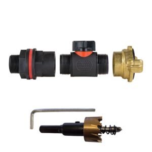 Water Butt Kit 3/4″ with In-Line Valve + Geka and Drill Bit Home & Garden Free Shipping