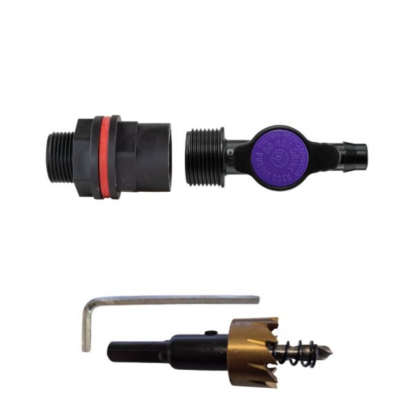 Water Butt Kit 3/4″ with 13mm Barb Irrigation Valve and Home & Garden Free Shipping 5