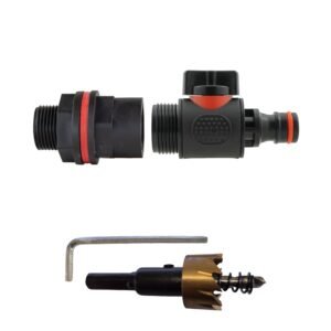 Water Butt Kit 3/4″ with In-Line Quick Connector Valve and Home & Garden Free Shipping
