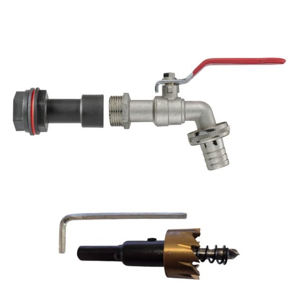 Water Butt Extension Kit 1/2″ with Barbed Lever Tap and Home & Garden Free Shipping 5