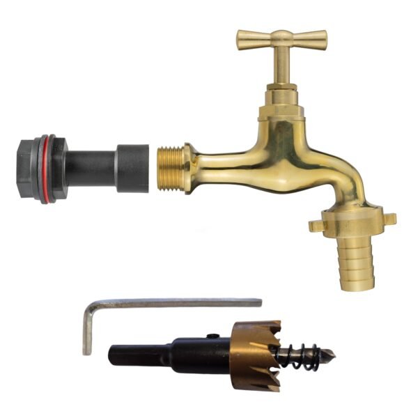 Water Butt Extension Kit 1/2″ with 15mm Barbed Polished Home & Garden Free Shipping 5