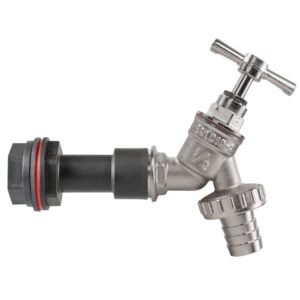 Water Butt Extension Kit 1/2″ with Nickel Plated Barbed Tap Home & Garden Free Shipping